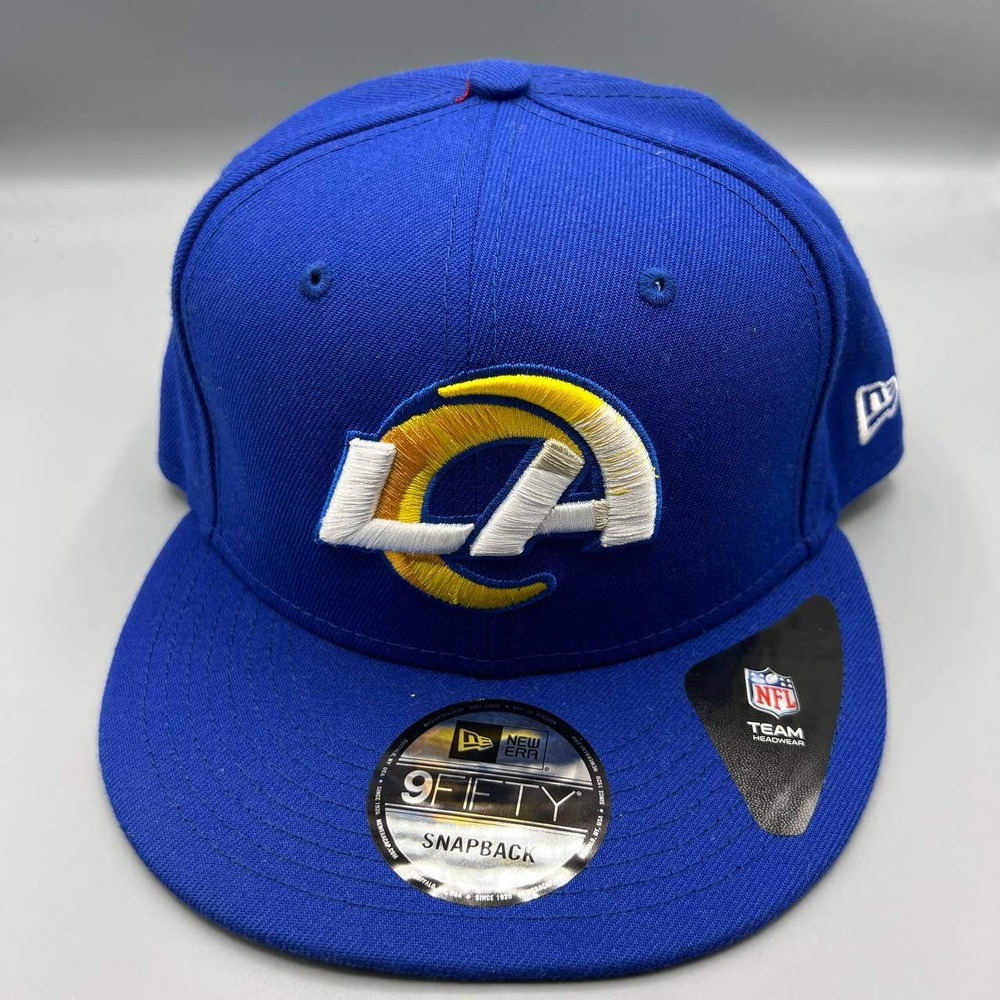 Los Angeles LA Rams Hat Men Blue Embroidered 9Fifty New Era Snap Back Cap